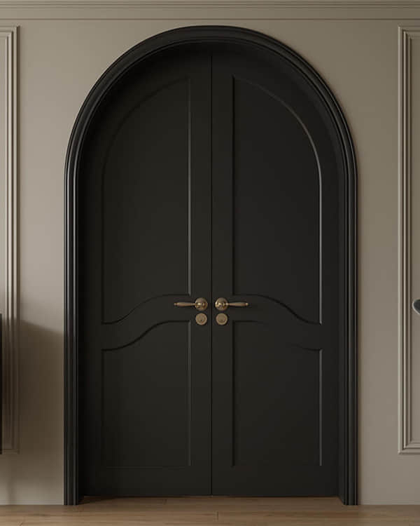 French solid wood entrance door