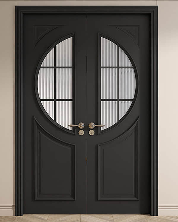 French solid wood entrance door