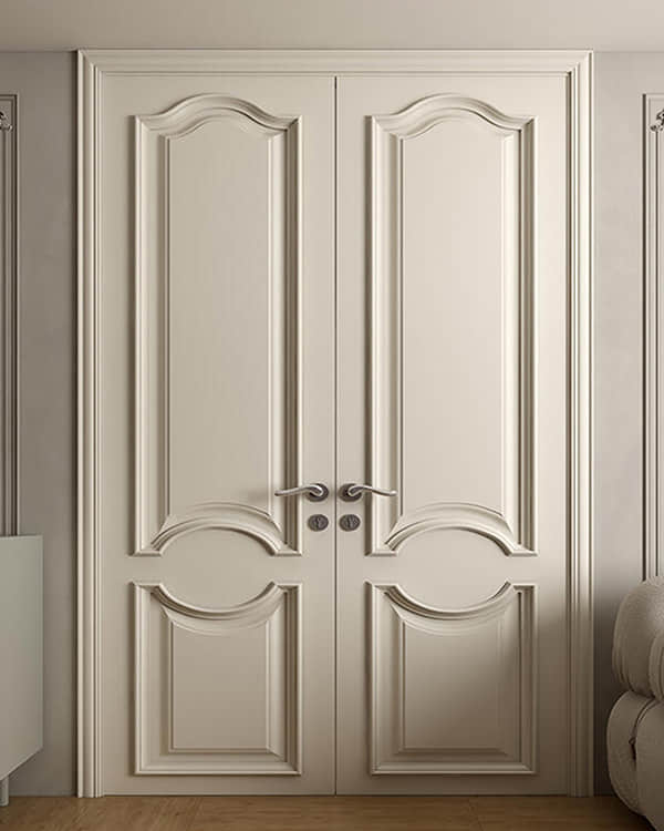 French solid wood entrance door