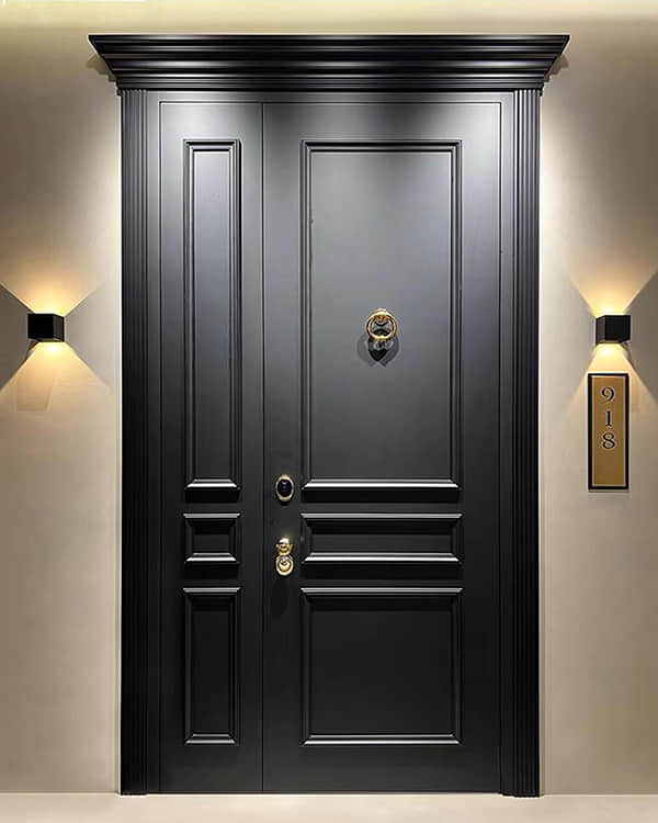 French solid wood entrance door