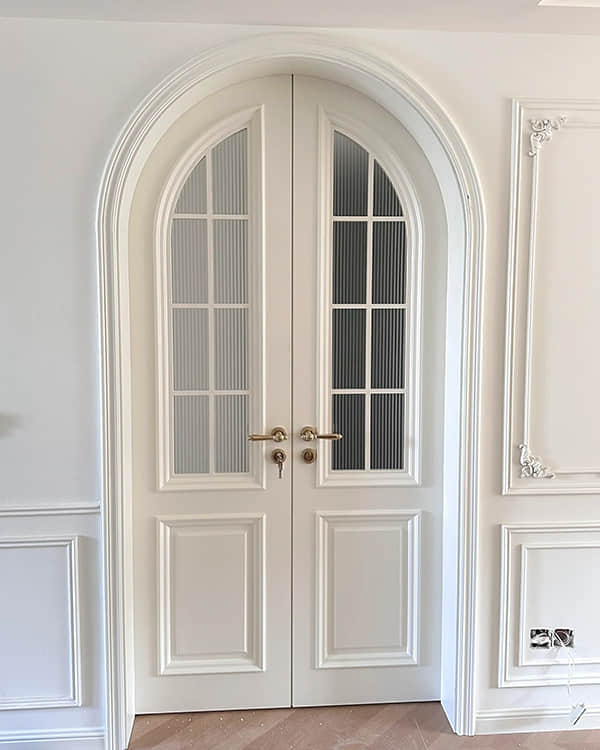 French solid wood entrance door